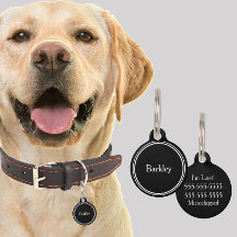 Placas Personalizadas para Animais - Minimalista P