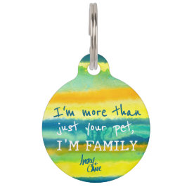 Pet Tag PSV Tangoar Camadas Teais Verde e Laranja