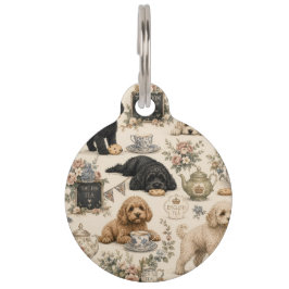 Pet Tag Pulseira de Cachorro Cockapoo Sala de Chá Britânic