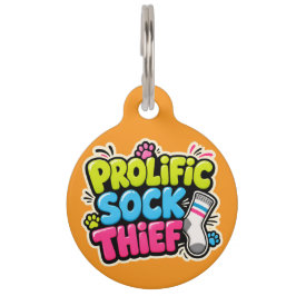Pet Tag Pulseira de Identificação de Ladrão de Meias Engra