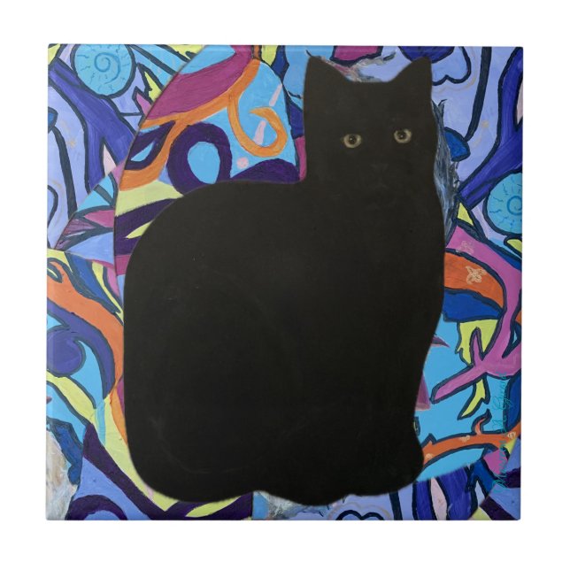 Pet Vibe Maureen Girard Psychedelic de Gato Negro (Frente)