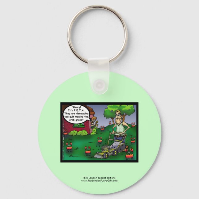 PETA & O Cartoon do Crabgrass Chaveiro Divertido (Frente)
