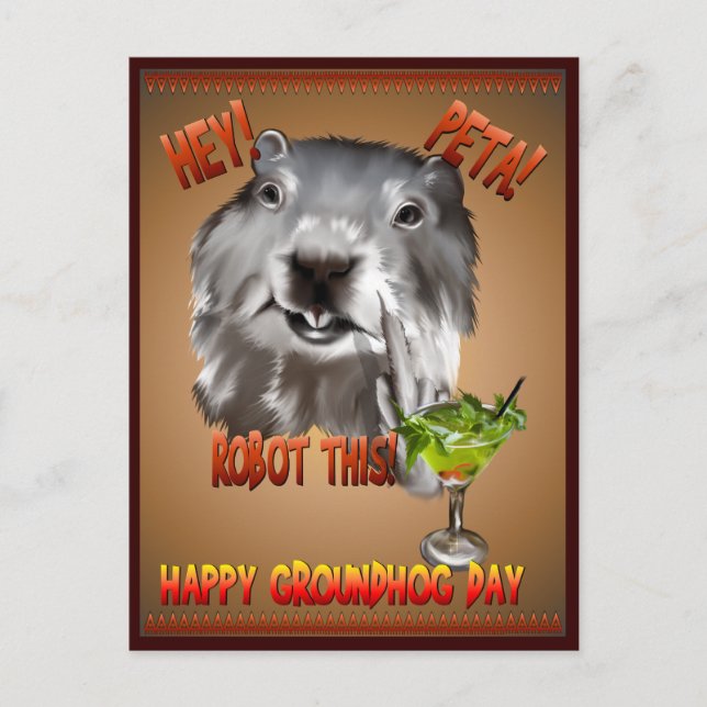 PETA! Robô Isso! Cartão Postal (Frente)