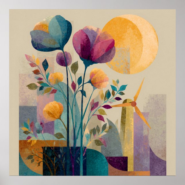 Petais de vento - Poster Solarpunk (Frente)