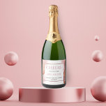 Petais e Rosa Prosecco Dourado<br><div class="desc">Apresentando nossas elegantes e sofisticadas etiquetas de vinhos espumantes "Petais e Prosecco", a adição perfeita a qualquer celebração de chá de panela. Estes rótulos apresentam delicados designs florais, trazendo a beleza das pétalas para o seu evento especial. A letra elegante da palavra "Prosecco" e o elegante design gráfico que tornam...</div>