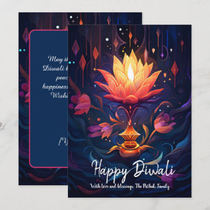 Petal Light Deseja o cartão de Diwali