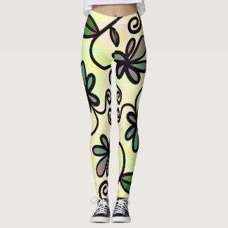 pétalas botânicas leggings