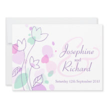 pétalas de flores modernas gráficas convite de cas