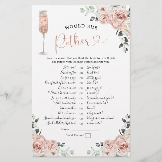 Pétalas de Rosa cor-de-rosa Prosecco Ela Preferenc (Frente)