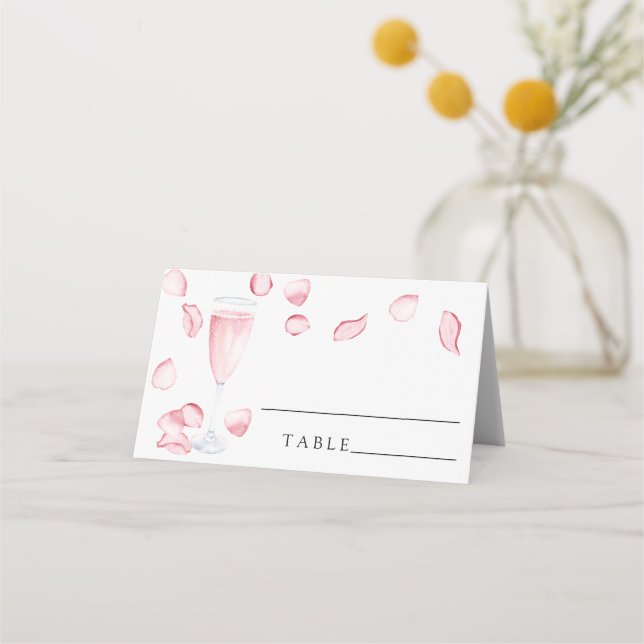 Pétalas e prosecco - cartões de casamento (Frente)