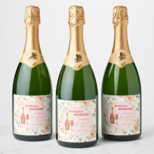 Pétalas e Prosecco Dourado Floral Chá de Noiva