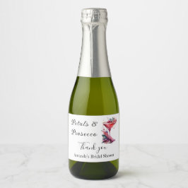 Pétalas e Prosecco Rosa Floral Chá de Noiva