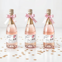 Pétalas e Prosecco Rosa Flores de Casamento Civil