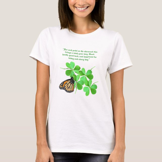 Pétalas na Camiseta Shamrock (Frente)