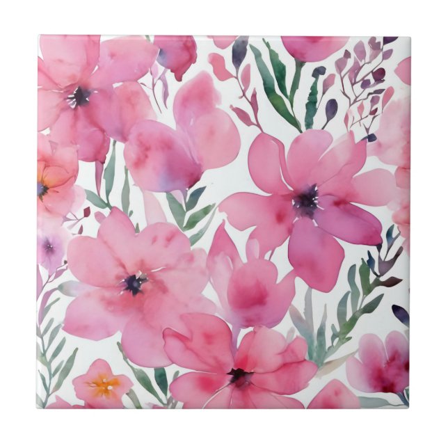 Pétalas Rosas | Flores Pintadas em Aquarela (Frente)