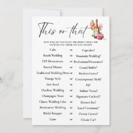 Petals Este ou Aquele Cartão de Jogo de Chá de pan