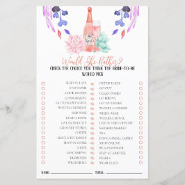 Petals & Prosecco Bridal Game Ela Preferencialment