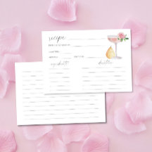 Petals & Prosecco - cartão de receita