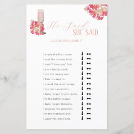 Petals & Prosecco Chá de panela Disse Que Disse