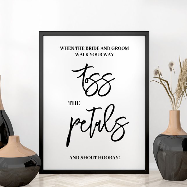 Petals wedding sign poster (Criador carregado)