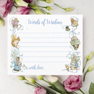 Peter, as palavras Chás de fraldas do Coelho da Sa