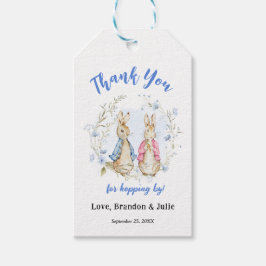 Peter e Flopsy Bunny Birthday - Etiqueta de presen