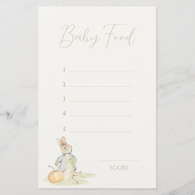 Peter o coelho Algum Jogo de Comida de Bebê (Frente)