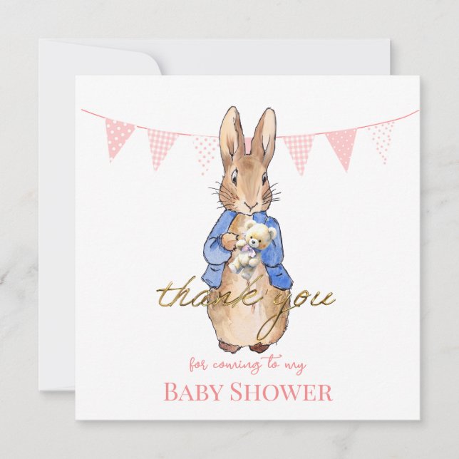 Peter, o coelho com obrigado rosa (Frente)