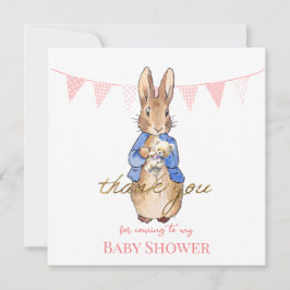 Peter, o coelho com obrigado rosa