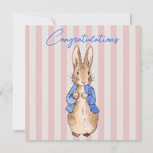 Peter, o coelho de fundo listrado rosa (Frente)