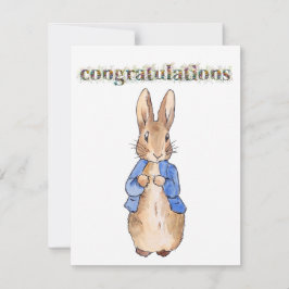 Peter o coelho Parabéns Flores selvagens