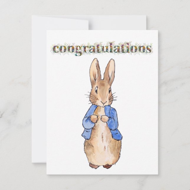 Peter o coelho Parabéns Flores selvagens (Frente)