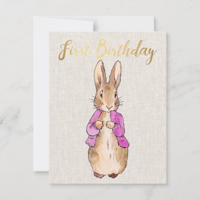 Peter o coelho rosa jaqueta Primeiro aniversário (Frente)