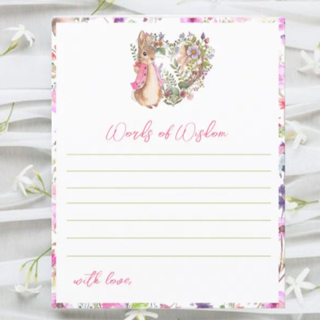 Peter o Rabbit Rosa Chá de fraldas Floral (Criador carregado)