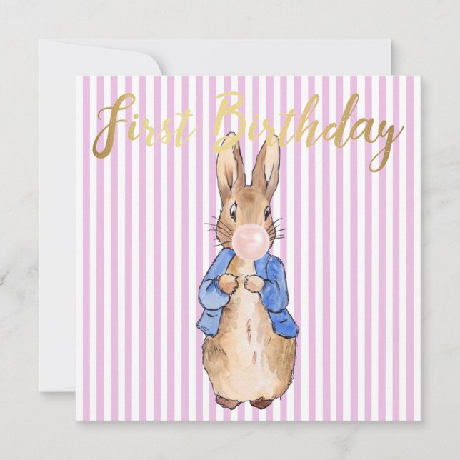 Peter o Rabbit soprando a pastilha rosa (Frente)