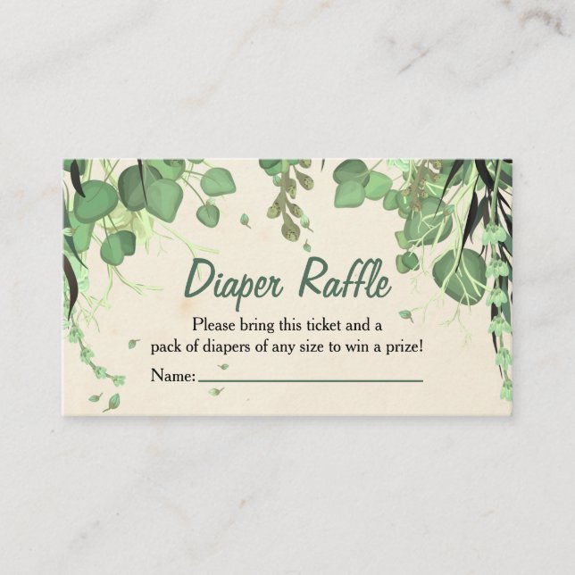 Peter Pan Neverland Fralda Raffle Inserção (Frente)