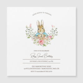 Peter Rabbit Aniversário Convite Magnético