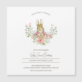 Peter Rabbit Aniversário Convite Magnético