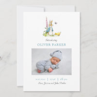 Peter Rabbit Baby Boy foto Birth Anúncio