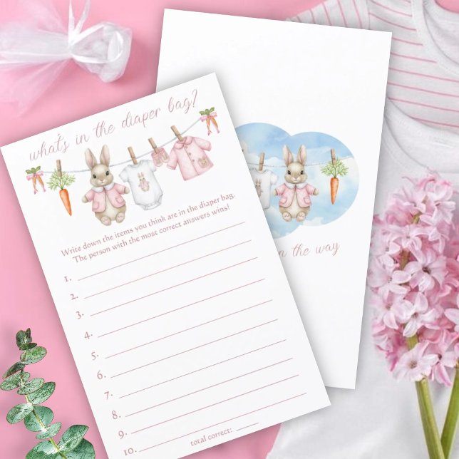 Peter Rabbit Baby Shower What's In The Diaper Bag (Criador carregado)