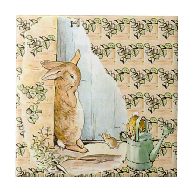 Peter Rabbit Beatrix Potter Doorway Ceramic Tile (Frente)