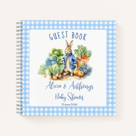 Peter Rabbit bebê chá de fraldas livro de hóspedes