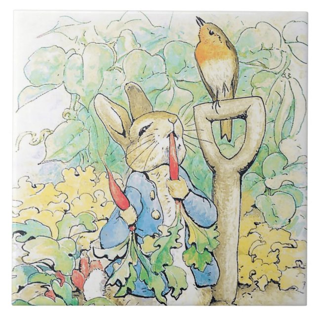 "Peter Rabbit come a carrot", por Beatrix Potter (Frente)