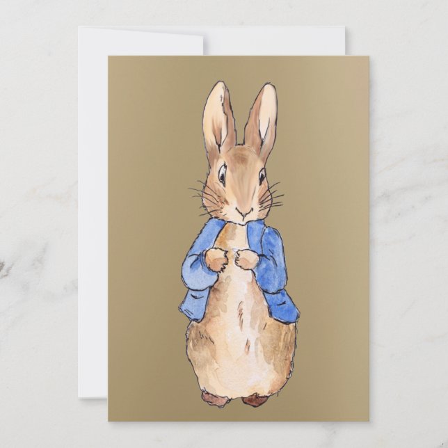Peter Rabbit em Convite Dourado (Frente)