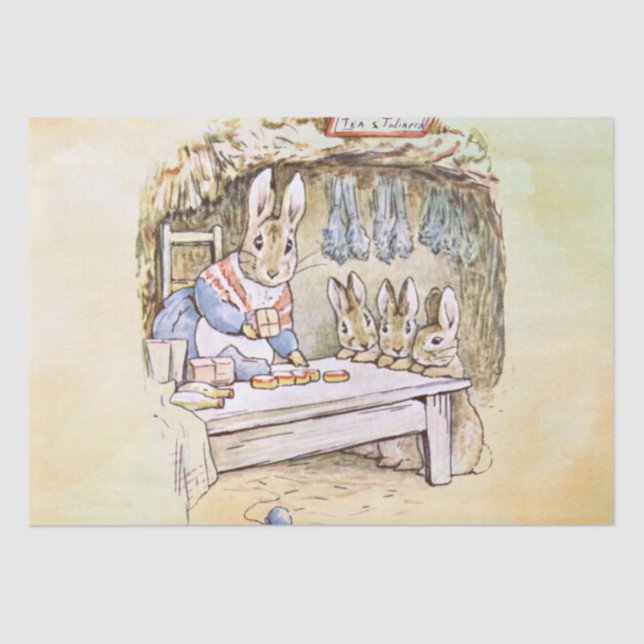 Peter Rabbit (família) - Papel de Tecido (Frente )