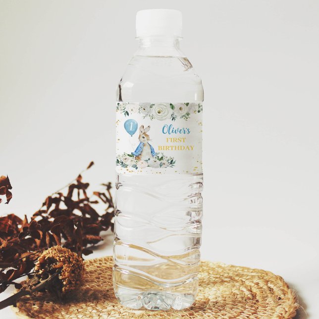 Peter Rabbit Festa de aniversário de Rótulo de Gar (Criador carregado)