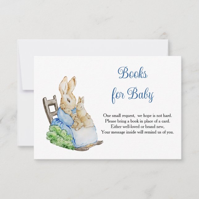 Peter Rabbit Mamãe Livros Para Bebê RSVP Card (Frente)