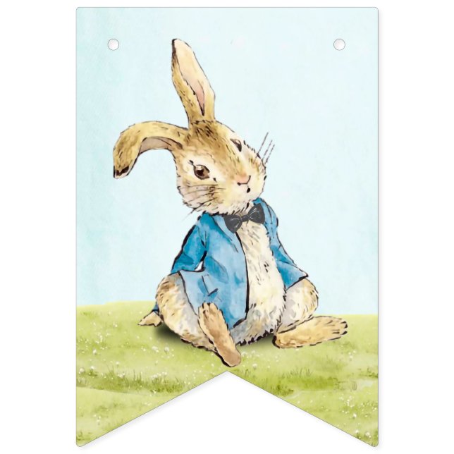 Peter Rabbit Primeiro Aniversário - Bandeiras (Primeira Bandeira)