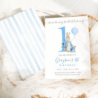 Peter Rabbit Primeiro Convite de Aniversário