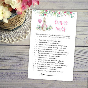 Peter Rabbit sobre ou sob o jogo do bebê